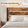 imageWLIVE Full Size Bed Frame with Headboard Metal Platform Bed Frame with Under Bed Storage 1500LBS Mattress Foundation No Box Spring Needed Easy Assembly Natural OakRustic Brown