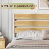 imageWLIVE Full Size Bed Frame with Headboard Metal Platform Bed Frame with Under Bed Storage 1500LBS Mattress Foundation No Box Spring Needed Easy Assembly Natural OakNatural Oak