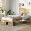 imageWLIVE Full Size Bed Frame with Headboard Metal Platform Bed Frame with Under Bed Storage 1500LBS Mattress Foundation No Box Spring Needed Easy Assembly Natural OakNatural Oak