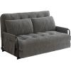 imageWLIVE Futon Sofa Bed Floor Chair with Adjustable Backrest Bean Bag Bed for Adults with Armrest Pillow Low Profile for Living Room Reading Bedroom Loveseat Grey