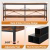 imageWLIVE TV Stand for 32 Inch TV Small TV Entertainment Center with with Storage Cabinet Industrial TV Stands for Living Room Bedroom and Corner 32 TV Console Rustic BrownRustic Brown
