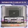 imageWLIVE TV Stand for 32 Inch TV Small TV Entertainment Center with with Storage Cabinet Industrial TV Stands for Living Room Bedroom and Corner 32 TV Console Rustic BrownBlack