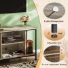 imageWLIVE TV Stand for 32 Inch TV Small TV Entertainment Center with with Storage Cabinet Industrial TV Stands for Living Room Bedroom and Corner 32 TV Console Rustic BrownGreige