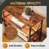 imageWLIVE TV Stand for 32 Inch TV Small TV Entertainment Center with with Storage Cabinet Industrial TV Stands for Living Room Bedroom and Corner 32 TV Console Rustic BrownRustic Brown