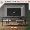 imageWLIVE TV Stand for 32 Inch TV Small TV Entertainment Center with with Storage Cabinet Industrial TV Stands for Living Room Bedroom and Corner 32 TV Console Rustic BrownGreige