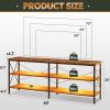 imageWLIVE TV Stand for 32 Inch TV Small TV Entertainment Center with with Storage Cabinet Industrial TV Stands for Living Room Bedroom and Corner 32 TV Console Rustic BrownRustic Brown
