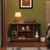imageWLIVE TV Stand for 32 Inch TV Small TV Entertainment Center with with Storage Cabinet Industrial TV Stands for Living Room Bedroom and Corner 32 TV Console Rustic BrownRustic Brown