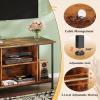 imageWLIVE TV Stand for 32 Inch TV Small TV Entertainment Center with with Storage Cabinet Industrial TV Stands for Living Room Bedroom and Corner 32 TV Console Rustic BrownRustic Brown