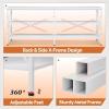 imageWLIVE TV Stand for 32 Inch TV Small TV Entertainment Center with with Storage Cabinet Industrial TV Stands for Living Room Bedroom and Corner 32 TV Console Rustic BrownWhite