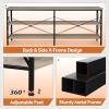 imageWLIVE TV Stand for 32 Inch TV Small TV Entertainment Center with with Storage Cabinet Industrial TV Stands for Living Room Bedroom and Corner 32 TV Console Rustic BrownGreige