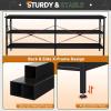 imageWLIVE TV Stand for 32 Inch TV Small TV Entertainment Center with with Storage Cabinet Industrial TV Stands for Living Room Bedroom and Corner 32 TV Console Rustic BrownBlack