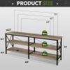 imageWLIVE TV Stand for 32 Inch TV Small TV Entertainment Center with with Storage Cabinet Industrial TV Stands for Living Room Bedroom and Corner 32 TV Console Rustic BrownGreige