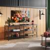 imageWLIVE TV Stand for 32 Inch TV Small TV Entertainment Center with with Storage Cabinet Industrial TV Stands for Living Room Bedroom and Corner 32 TV Console Rustic BrownBlack