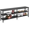 imageWLIVE TV Stand for 32 Inch TV Small TV Entertainment Center with with Storage Cabinet Industrial TV Stands for Living Room Bedroom and Corner 32 TV Console Rustic BrownBlack