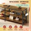 imageWLIVE TV Stand for 32 Inch TV Small TV Entertainment Center with with Storage Cabinet Industrial TV Stands for Living Room Bedroom and Corner 32 TV Console Rustic BrownRustic Brown