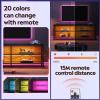 imageWLIVE TV Stand for 32 Inch TV Small TV Entertainment Center with with Storage Cabinet Industrial TV Stands for Living Room Bedroom and Corner 32 TV Console Rustic BrownBlack