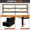 imageWLIVE TV Stand for 32 Inch TV Small TV Entertainment Center with with Storage Cabinet Industrial TV Stands for Living Room Bedroom and Corner 32 TV Console Rustic BrownGreige