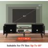 imageWLIVE TV Stands for Living Room MidCentury Modern TV Stand for 505560 Inch TV Wood Entertainment Center with Storage Cabinets Media Console Retro BrownEbony Black