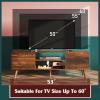 imageWLIVE TV Stands for Living Room MidCentury Modern TV Stand for 505560 Inch TV Wood Entertainment Center with Storage Cabinets Media Console Retro BrownRustic Brown