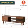 imageWLIVE TV Stands for Living Room MidCentury Modern TV Stand for 505560 Inch TV Wood Entertainment Center with Storage Cabinets Media Console Retro BrownRustic Brown