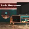 imageWLIVE TV Stands for Living Room MidCentury Modern TV Stand for 505560 Inch TV Wood Entertainment Center with Storage Cabinets Media Console Retro BrownRustic Brown