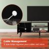 imageWLIVE TV Stands for Living Room MidCentury Modern TV Stand for 505560 Inch TV Wood Entertainment Center with Storage Cabinets Media Console Retro BrownEbony Black
