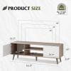 imageWLIVE TV Stands for Living Room MidCentury Modern TV Stand for 505560 Inch TV Wood Entertainment Center with Storage Cabinets Media Console Retro BrownLight Oak  White