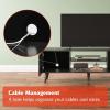 imageWLIVE TV Stands for Living Room MidCentury Modern TV Stand for 505560 Inch TV Wood Entertainment Center with Storage Cabinets Media Console Retro BrownGrain Black