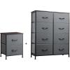 imageWLIVE 2 Drawer Dresser and 8 Drawer Dresser Set Storage Tower Organizer Unit for Bedroom Hallway Entryway