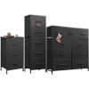 imageWLIVE 3 Drawer 5 Drawer and 9 Drawer Dresser Set Dresser for Bedroom Closet Hallway Storage Organizer Unit Dressers amp Chests of Drawers Charcoal Black