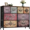 imageWLIVE Dresser for Bedroom with 8 Drawers Wide Fabric Dresser for Storage and Organization Bedroom Dressers Chest of Drawers for Living Room Closet Hallway Cloudy PinkPattern