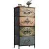 imageWLIVE Dresser with 4 Drawers Storage Tower Organizer Unit Fabric Dresser for Bedroom Hallway Entryway Closets Sturdy Steel Frame Wood Top Easy Pull Handle Vintage GreenPattern
