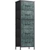 imageWLIVE Fabric Dresser 5Drawer Tall Dressers for Bedroom Storage Dresser Organizer with Fabric Bins Wood Top Sturdy Steel Frame Chest of Drawers for Closet Hallway PatternTurquoise