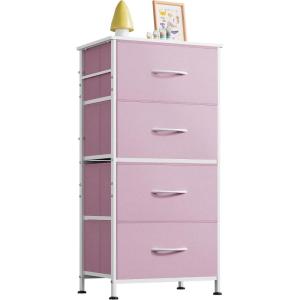 imageWLIVE Dresser with 4 Drawers Storage Tower Organizer Unit Fabric Dresser for Bedroom Hallway Entryway Closets Sturdy Steel Frame Wood Top Easy Pull Handle Vintage GreenApink