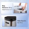 imageWLIVE 2 x 8 Gallon Dual Compartment Trash Can Stainless Steel PetProof Double Garbage Can Kitchen with Lid Inner Buckets and Deodorizing Filter Box Trash and Recycle Bin Combo SilverSilver
