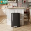 imageWLIVE 2 x 8 Gallon Dual Compartment Trash Can Stainless Steel PetProof Double Garbage Can Kitchen with Lid Inner Buckets and Deodorizing Filter Box Trash and Recycle Bin Combo SilverBlack