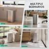 imageWLIVE 2 x 8 Gallon Dual Compartment Trash Can Stainless Steel PetProof Double Garbage Can Kitchen with Lid Inner Buckets and Deodorizing Filter Box Trash and Recycle Bin Combo SilverSilver