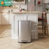 imageWLIVE 2 x 8 Gallon Dual Compartment Trash Can Stainless Steel PetProof Double Garbage Can Kitchen with Lid Inner Buckets and Deodorizing Filter Box Trash and Recycle Bin Combo SilverSilver