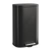 imageWLIVE 2 x 8 Gallon Dual Compartment Trash Can Stainless Steel PetProof Double Garbage Can Kitchen with Lid Inner Buckets and Deodorizing Filter Box Trash and Recycle Bin Combo SilverBlack