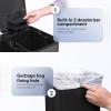 imageWLIVE 2 x 8 Gallon Dual Compartment Trash Can Stainless Steel PetProof Double Garbage Can Kitchen with Lid Inner Buckets and Deodorizing Filter Box Trash and Recycle Bin Combo SilverBlack