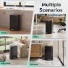 imageWLIVE 2 x 8 Gallon Dual Compartment Trash Can Stainless Steel PetProof Double Garbage Can Kitchen with Lid Inner Buckets and Deodorizing Filter Box Trash and Recycle Bin Combo SilverBlack