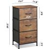 imageWLIVE 3 Drawer and 4 Drawer Dresser Set Dresser for Bedroom Closet Hallway Storage Organizer Unit Dressers amp Chests of Drawers with Fabric Bins Rustic Brown Wood Grain Print