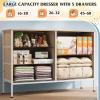 imageWLIVE Dresser for Bedroom with 5 Drawers Wide Chest of Drawers for Bedroom Fabric Dresser for Living Room Closet Hallway Cream WhiteCream White