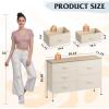 imageWLIVE Dresser for Bedroom with 5 Drawers Wide Chest of Drawers for Bedroom Fabric Dresser for Living Room Closet Hallway Cream WhiteCream White