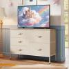 imageWLIVE Dresser for Bedroom with 5 Drawers Wide Chest of Drawers for Bedroom Fabric Dresser for Living Room Closet Hallway Cream WhiteCream White