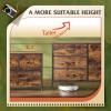 imageWLIVE Dresser for Bedroom with 5 Drawers Wide Chest of Drawers for Bedroom Fabric Dresser for Living Room Closet Hallway Cream WhiteRustic Brown Wood Grain Print