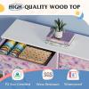 imageWLIVE Dresser for Bedroom with 5 Drawers Wide Chest of Drawers for Bedroom Fabric Dresser for Living Room Closet Hallway Cream WhiteTiedye Purple Print