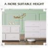 imageWLIVE Dresser for Bedroom with 5 Drawers Wide Chest of Drawers for Bedroom Fabric Dresser for Living Room Closet Hallway Cream WhiteWhite