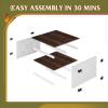 imageWLIVE Farmhouse Coffee Table 43 Coffee Table for Living Room Modern Center Table with Storage Shelf V Shaped Support GreyampWhiteEspresso