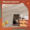imageWLIVE Farmhouse Coffee Table 43 Coffee Table for Living Room Modern Center Table with Storage Shelf V Shaped Support GreyampWhiteGreige